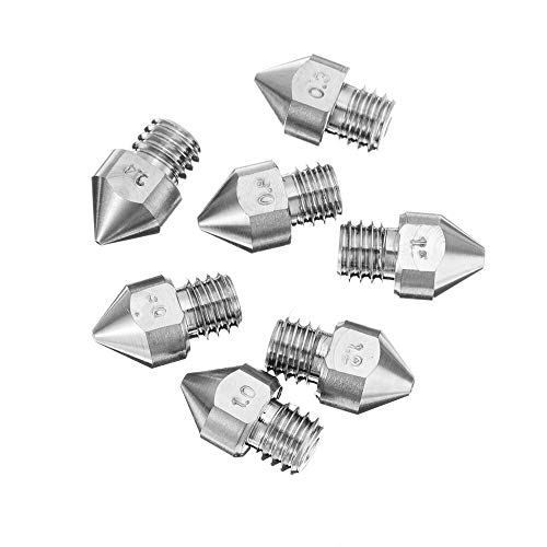 ZAMTAC 1PCS 1,75мм 0,3мм/0,4 mm/0,6mm/0,8mm/1.0mm/1.2mm/1.5mm MK8 TC4 титаниум легура M6 Threm Nulle For Makerbot 3D печатач -