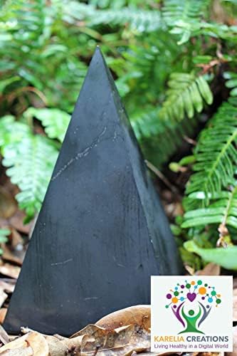 Shungite XL Power Pyramid - реален автентичен од Карелија Русија - Реики наплати за заземјување заснована на чистење на енергија