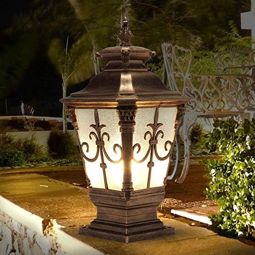 Phitta Европски алуминиум на отворено колона светло Викторија Античка стакло Вила Столб Светил