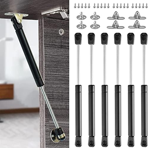 vrbabies 6 Pack 100N/22.5lb Gas Strut Gas Spring, 10.4in Gas Shock Lift Support, Gas Struts for Cabinets Heavy Lid Tool Box, Hydraulic Hood Shocks Chest Hings Absorber Soft Close Cabinet Door Damper