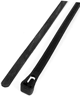 X-gree 250pcs црна најлонска патент за обвивка за обвивка за само-заклучување на кабелска вратоврска 8mmx200mm (250pcs најлон негро-патент кабел кабел за автоматско кабел за авт