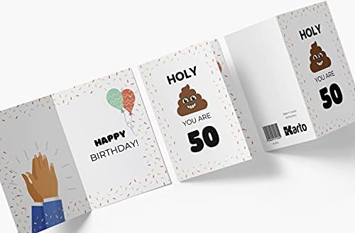 Смешни 50-Ти Роденден Картичка-Смешни 50 Години Годишнина Картичка-Среќен 50-Ти Роденден Картичка-Смешен 50-Ти Роденден Картичка-Со Црвен Плик