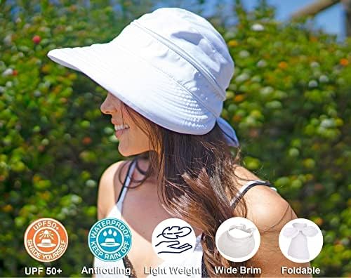 Едноставност Сонце капа за жени UPF 50+ УВ Сонце заштитно широко распространетоста на плажата визир