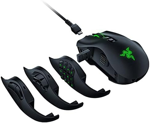 Razer Naga Про Игри Глувчето + Слободен Полнење На Глувчето Пристаниште Хрома Игри Глушец Пакет