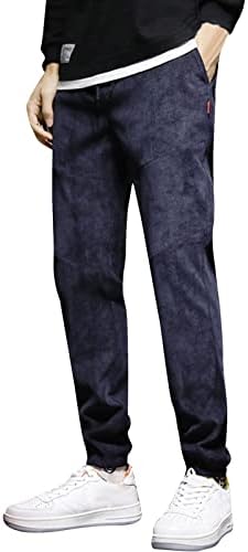 Sezcxlgg пот панталони за мажи, мажи удобни панталони со цврста боја, панталони за тренингот со чипка со џеб со џеб