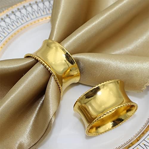 Нобет на салфетка ringsвони токалка за салфетка за свадбени вечери за венчавки приеми за семејна декорација метал