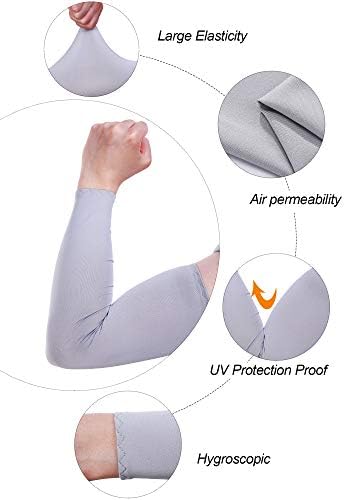 Бемемо 8 парови унисекс УВ заштитен ракав ракави на ракави за ладење на свила од свила од свила