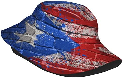 Порто Рико корпа капа Сонце капа на плажа Смешно рибарско капаче за пакувања на отворено сонце за мажи, една големина