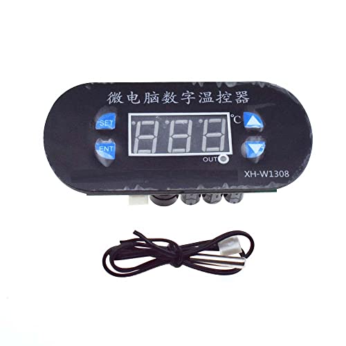 W1308 AC/DC 12V дигитален термостат температурен контролер на алармот Сензор за сензор сина LED LED
