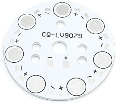 Алуминиумски релеи AEXIT 49мм Алуминиумска табла за PCB Circuit за 7PCS X 1W 3W 5W LED релеи на табли за компјутер во серија