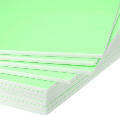 Патикил 8 x 12 пена лист за занаети, 10 пакувања од пена од пена листови за хартија за уметност DIY занаетчиски презентации, зелена