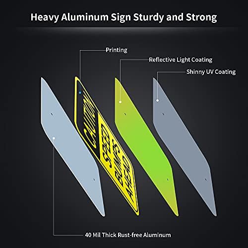 2-пакувања со големи брзини на пакети пред знак, забавен знак, 18 x 12 .040 Алуминиум рефлективен знак на 'рѓа без алуминиум-UV заштитен и водоотпорен