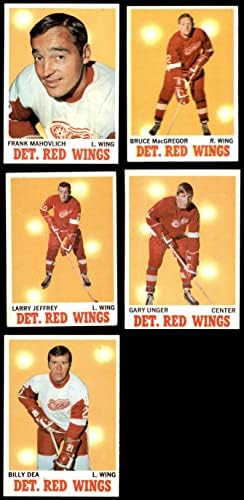 1970-71 Топс Детроит Црвените крилја тимот го поставија Детроит Црвените крилја екс/МТ Црвени крилја