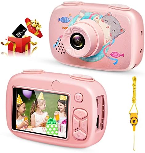 Детска Камера 20mp Дигитална Видео Камера За Деца, Играчка Камера со 2.0 Инчен IPS Екран, Мини Полнење Детски Играчки Камера за