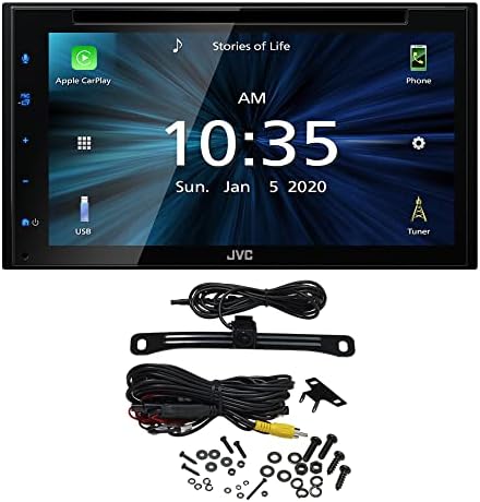JVC KW-V660BT 6.8 Приемник На Екран На Допир Компатибилен Со Apple CarPlay &засилувач; Android Автоматски Во комплет Со Резервна Камера