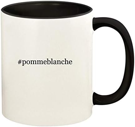 Подароци на Ник Нок pommeblanche - 11oz хаштаг керамички обоена рачка и внатрешна чаша за кафе, црна