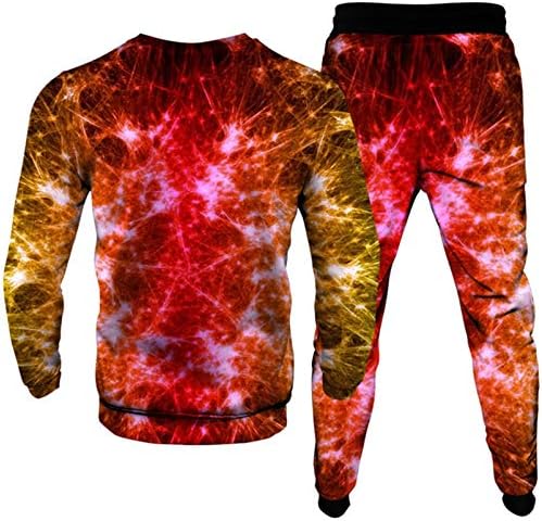 Honeystore Men's Casual 3D Pullover Sumsher Jogger поставува tracksuits sumpuity