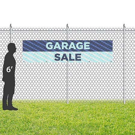 CGSignLab | „Продажба на гаража -Стрип сина“ отпорна на ветер, винил банер на отворено | 8'x2 '