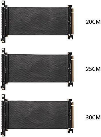 Конектори 20/25/30 cm PCIE 3.0 16x Флексибилна кабелска картичка Адаптер за продолжување на кабелска картичка 90 степени PCI -E 16x до 16x