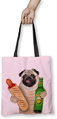 Bang уредно облека за топло кучиња и пиво подароци за сопственици на loversубители на кучиња - торбички за торбички за рамо за еднократно