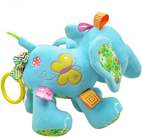Зоцита бебе музички слон полнети играчки за животни, креветче за креветчиња за креветчиња за креветчиња за деца за деца за новороденчиња