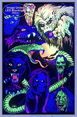 Кошмарни суштества Постер за црна светлина - се собрани - 23 x 35