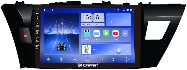 KUNFINE Android Радио CarPlay &засилувач; Android Авто Авторадио Автомобил Навигација Стерео Мултимедијални Плеер GPS Екран НА Допир RDS DSP