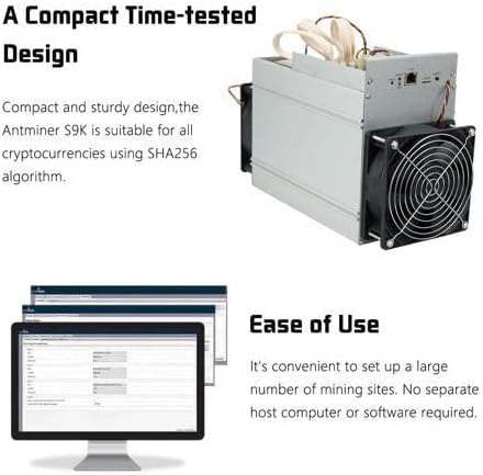 Antminer S9K 14-ти/S Bitcoin Miner, 1190W ASIC BTC Miner SHA-256 Algorithm Professional Bitcoin Rining Machine