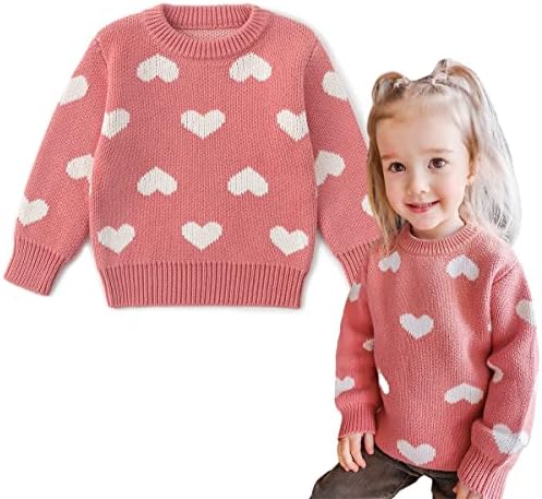 Simplee Kids Baby Pullover џемпер срце плетен џемпер палто за есенска есен и зима 3м-3Т