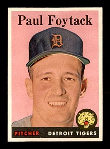 282 Пол Фојтак - 1958 Топс Бејзбол Картички Оценет НММТ - Бејзбол Плочи Автограмирани Гроздобер Картички
