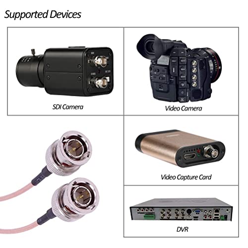 3G HD SDI кабел BNC кабел 1.6ft 50cm 75 ом за дигитални камери BMCC Видео опрема поддржува HD-SDI 3G-SDI SDI видео кабел