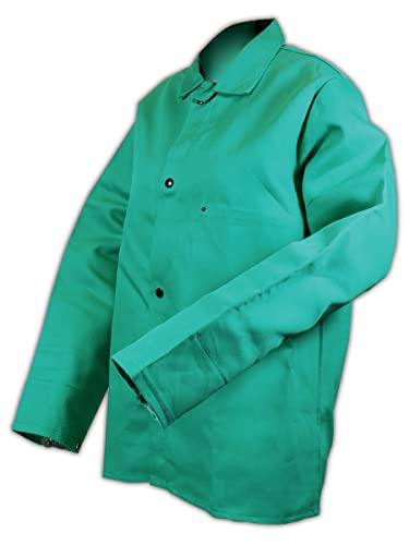 Магиден искрата на пламен отпорен на памук стандардна јакна за тежина, 1 јакна, должина од 30 ”, големина 2xl, зелена