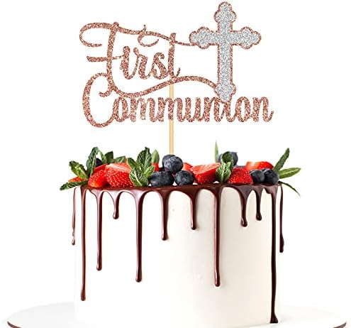 Halodete сјај Прва причест за торта за торта - Бог да го благослови декор за торта за деца - крштевање/крштевање/потврда/бебе