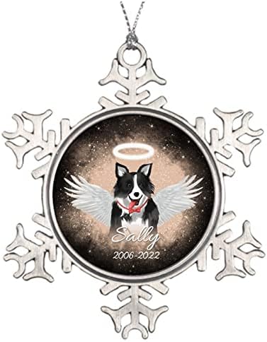 Персонализирана украс за кучиња од померанија, миленичиња сеќавања, чувајте обичај за губење на миленичиња Подарок подарок за снегулка, домашно