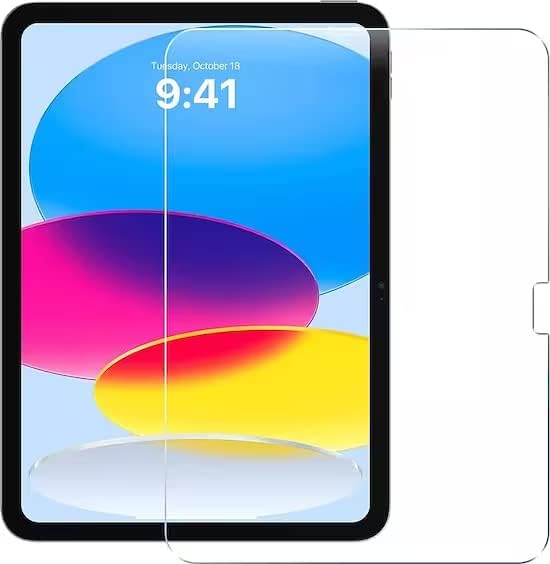 Saharacase - Zerodamage Ultra силен заштитен стаклен екран заштитник за Apple 10,9 -инчен iPad - Ултра силен анти -гребење/отпечаток од отпечаток целосна покриеност на меур 9H - чиста