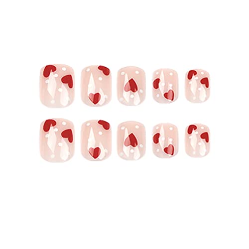 Совети За нокти Природни Закривени Бели Точки Црвени Љубовни Стапчиња За Нокти Носете Плочка За Нокти Подобрување На Ноктите Завршени