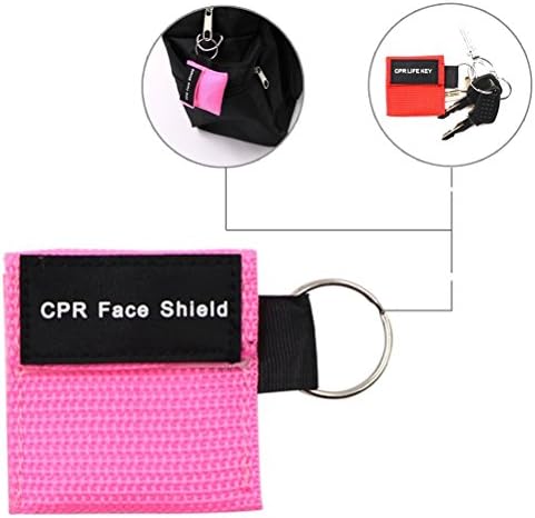 LSIKA-Z 10PCS CPR CPR SHIELD SHIELD MASKECH CYCHEAIN KEYING KEYING CTIT CHIT CPR SHIELDS SHIELDS POCKET MASCE за прва помош или обука