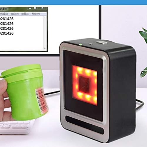 Фиксиран скенер за баркод 1D QR 2D Handsfree Desktop Bar Reader со USB кабел LED светло