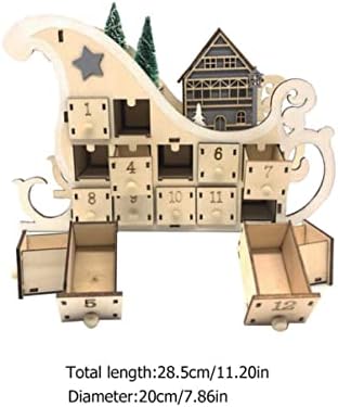 Хомојојо 2 парчиња 24 Украси За Санки Обликуваат Деликатно Дрво За Домаќинство Календар За Дрво Фиоки За Декорација На Каки Ева