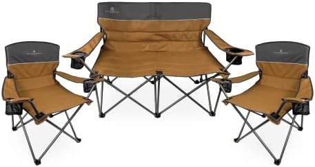 3 парчиња разговор со камп за кампување за кампување, внатрешен двор, лов, плажа, преклопување на кампување на отворено, со лукс-столчиња