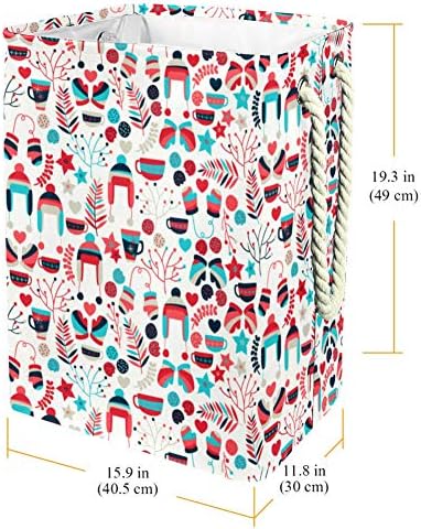 Нехомер Симпатична Цртана Божиќна Шема 300д Оксфорд Пвц Водоотпорна Облека Ја Попречува Големата Корпа За Перење За Ќебиња