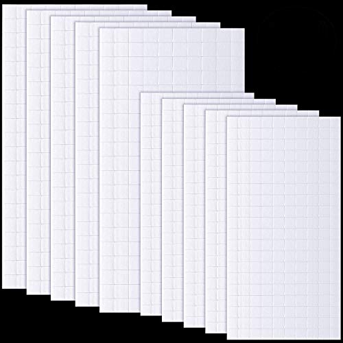 Зонон 16 листови пена точки Лепило пена квадрат со двојна лепенка 3Д ленти за пена 2 големини со пена поп точки за занаетчиски материјали