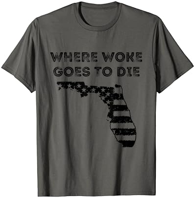 Каде што се разбуди оди во умира Флорида Про Рон Десантис републиканска маица