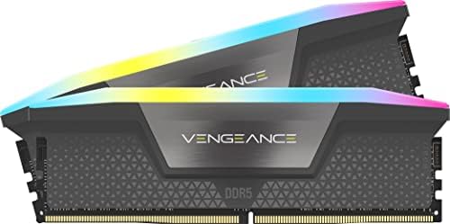 Corsair Vengeance RGB DDR5 RAM 64GB 5600MHz CL36 AMD EXPO ICUE Компатибилна компјутерска меморија - сива