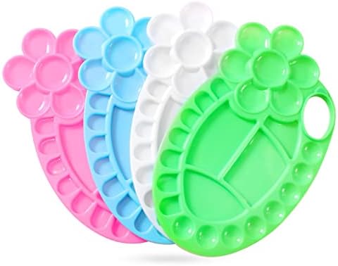 4 парчиња палети за бојадисување на садови пластични палети за боја