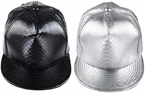 Moonsix unisex Snapback капи, прилагодливи рамни сметки за бејзбол капачиња танцуваат хип -хоп капа