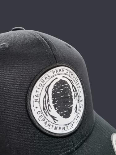 Каминувач капа - капа на Национален парк сервис со оригинално лого на Национален парк сервис ткаен лепенка