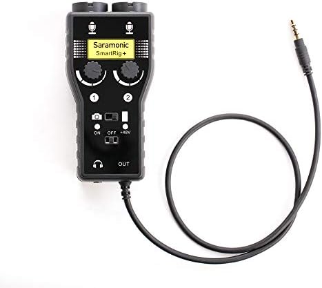 Saramonic Smartrig+ 2-Channel XLR/3.5mm микрофон аудио миксер со Phantom Power Preamp & Guitar интерфејс за DSLR фотоапарати,