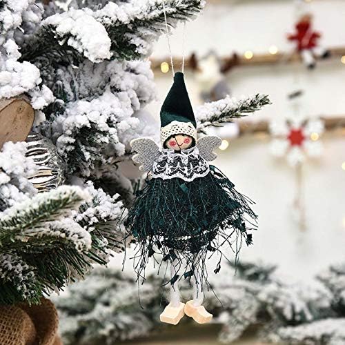Витраж стаклени закачалки и куки Божиќ 1 парчиња украси за подароци играчка Дедо Мраз виси кукла Снежен човек Декорација на
