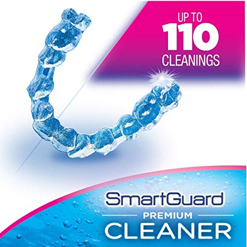 Кристали за чистење SmartGuard Premium --- Отстранува дамки, плакета и лош мирис од протези, јасни загради, стража за уста, ноќна
